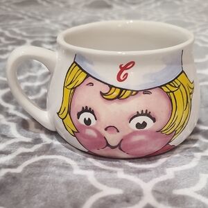 Vintage Character Mug with Blonde Hair
